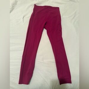 Lulu lemon leggings, size 6, magenta/raspberry